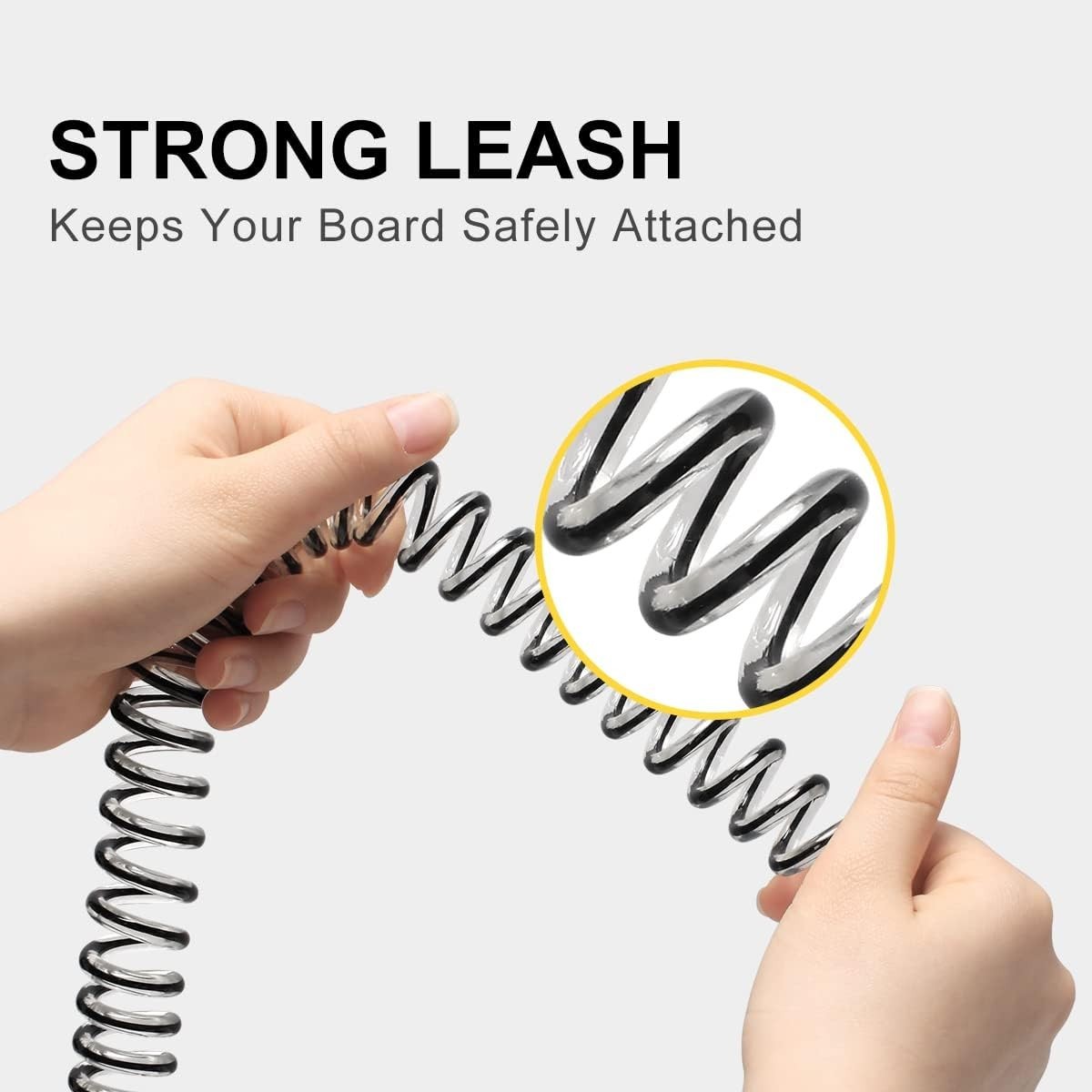 11ft SUP Leash with Soft Neoprene Cuff & Waterproof Pouch – Ultimate Protection