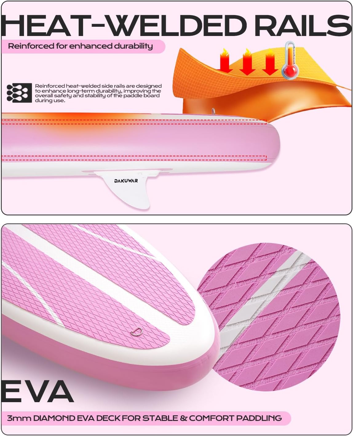 10’6″ Inflatable Paddle Board 10′ Folding Ultra-Light Stand up Paddle Board