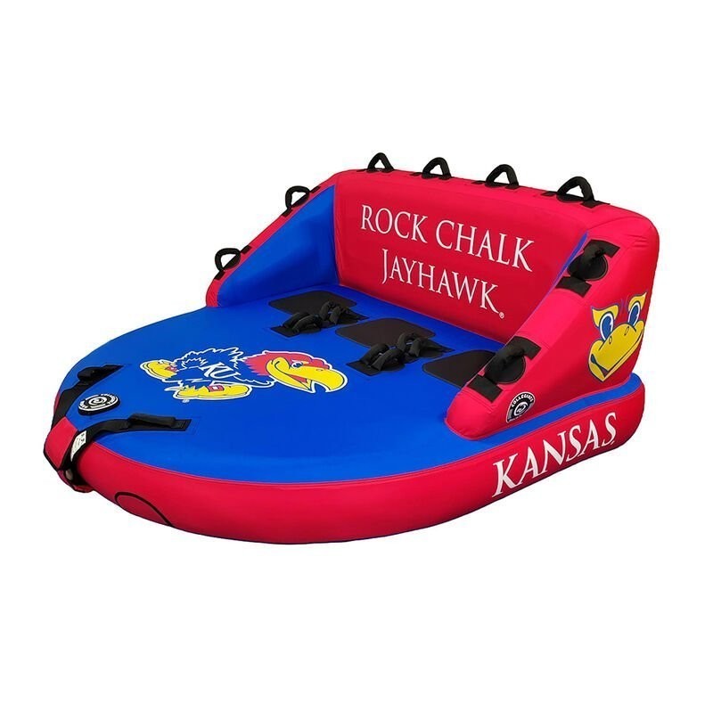 Collegiate Waves “The Coach” 3-Person Towable Tube – Inflatable Couch Style Boat