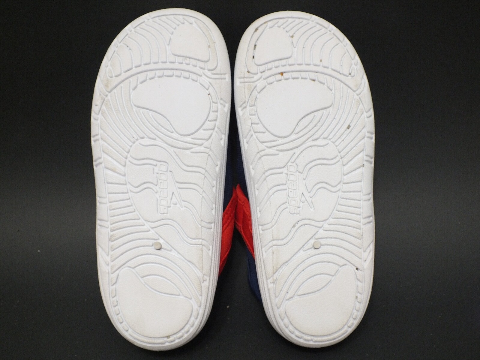 Speedo Toddler’s Explorer Water Shoes Blue/Red/White Sz Large EUC