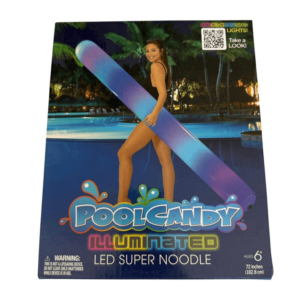 PoolCandy 72 In. Illuminated Giant Color Changing LED Super Pool Noodle Water