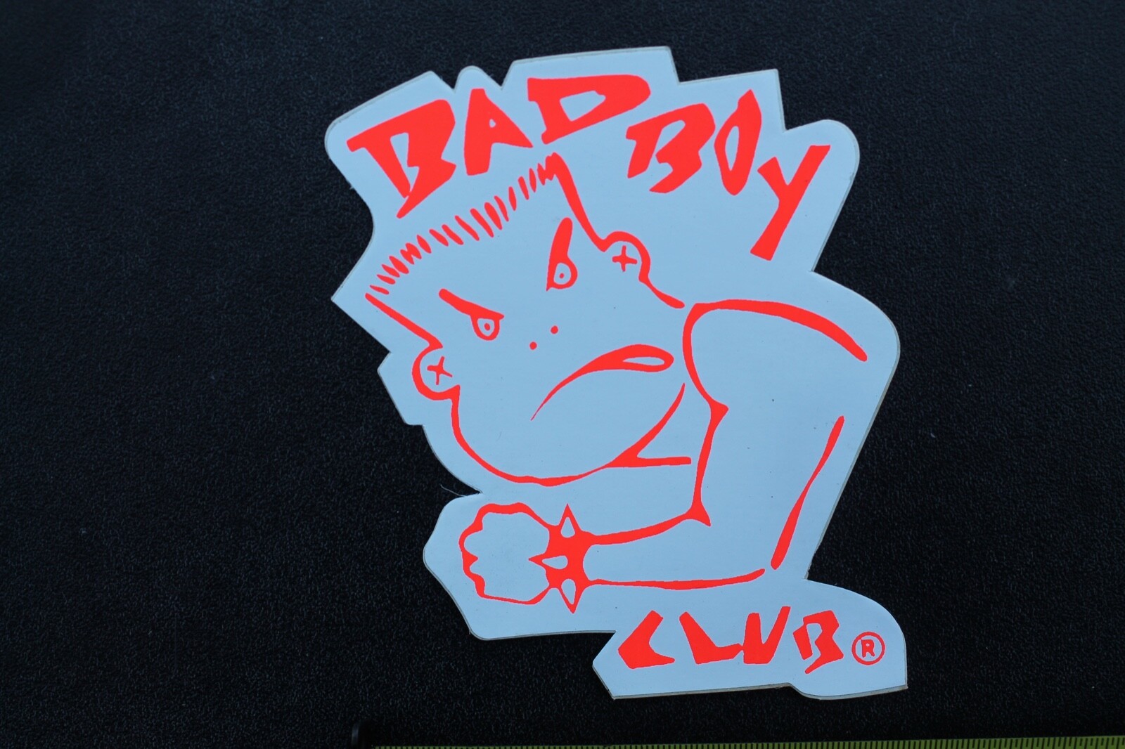 Bay Boy Club BBC Skateboards Neon Orange White Punk 80’s Vintage Surfing STICKER