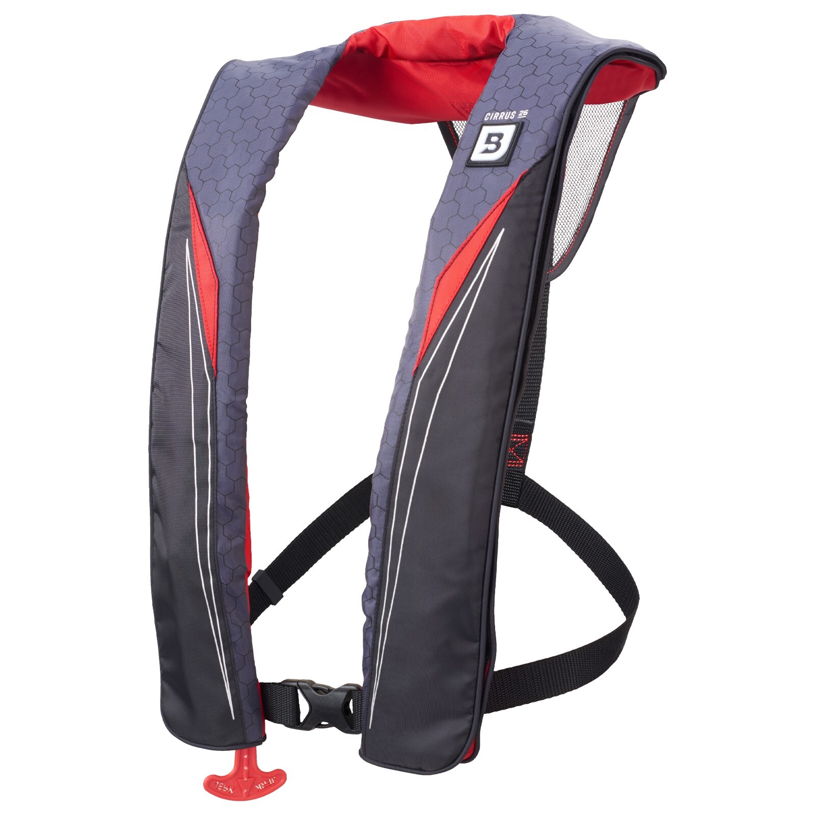 Bluestorm Cirrus 26 Inflatable Life Jacket USCG Approved Type IV PFD, Nitro Red