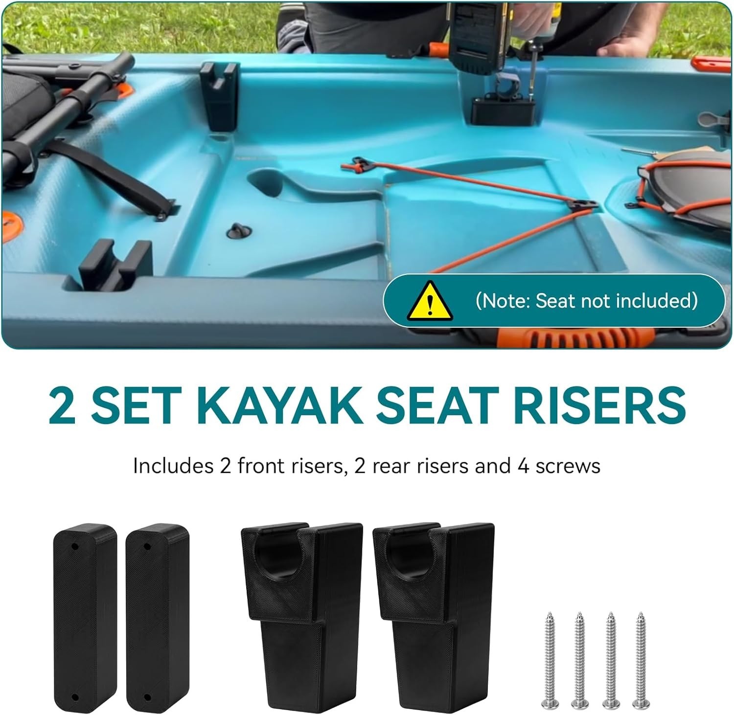 Heavy Duty Seat Riser for Lifetime Tamarack Pro Kayak & Other Lifetime Kayaks!