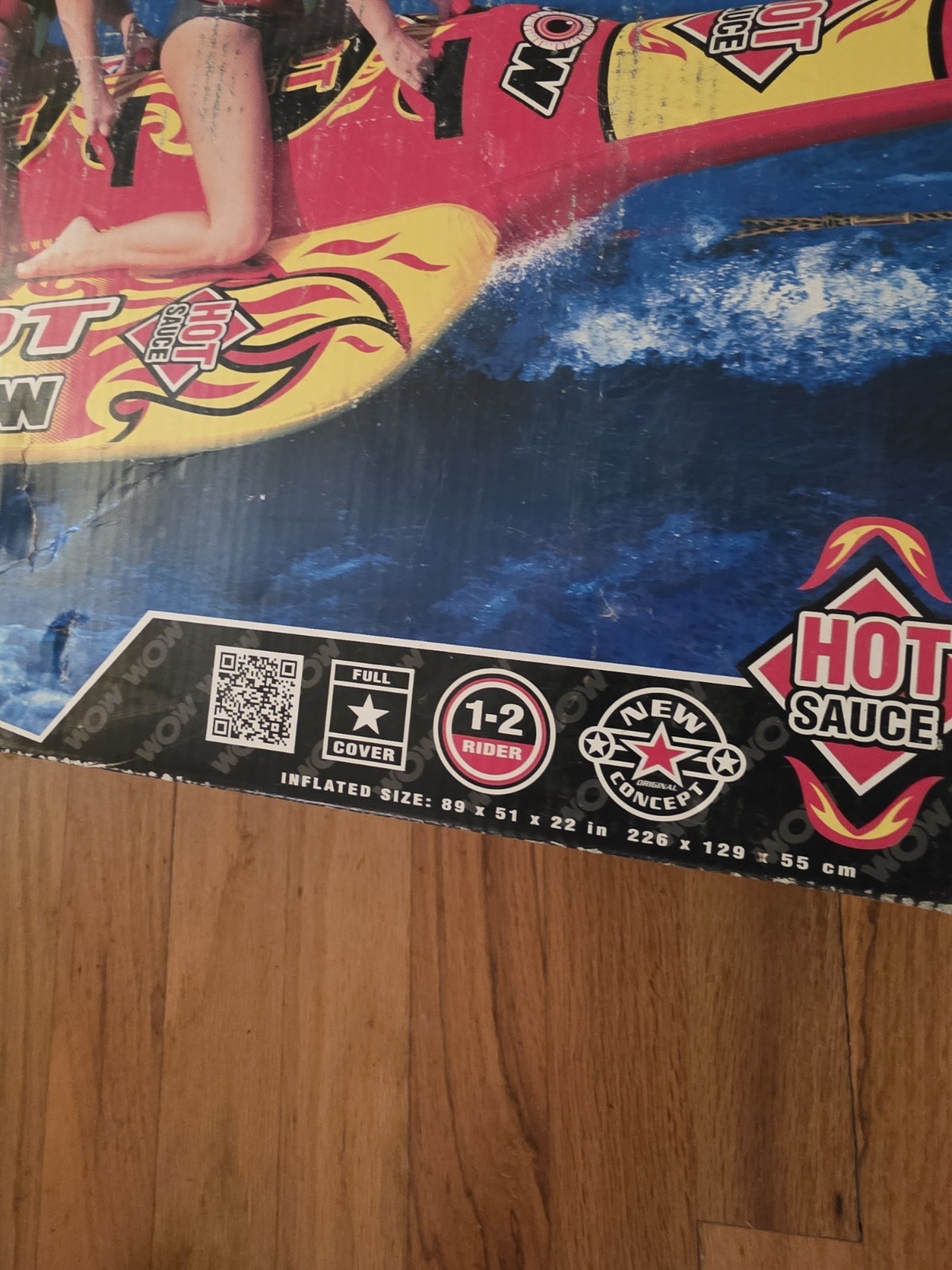 WOW Hot Sauce Inflatable Water Towable Tube /OPEN BOX