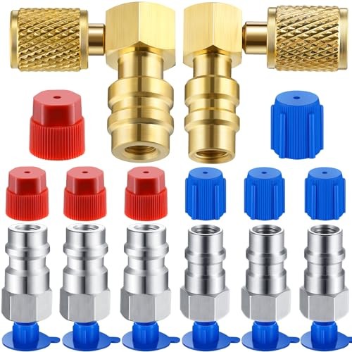 8 Pcs R12 to R134a Conversion Kit 90° High and Low Side R12 to R134a Retrofit