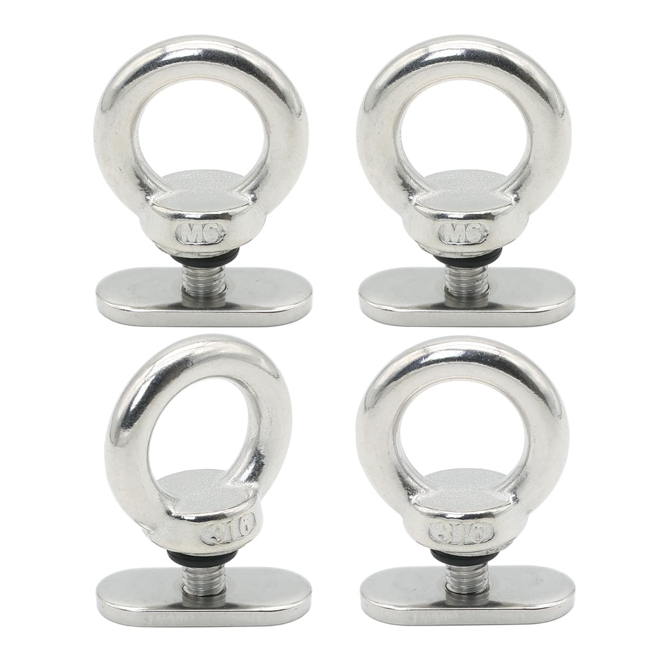 LEQMG Kayak Track Mount Tie Down Eyelet Rail 316 Stainless Steel