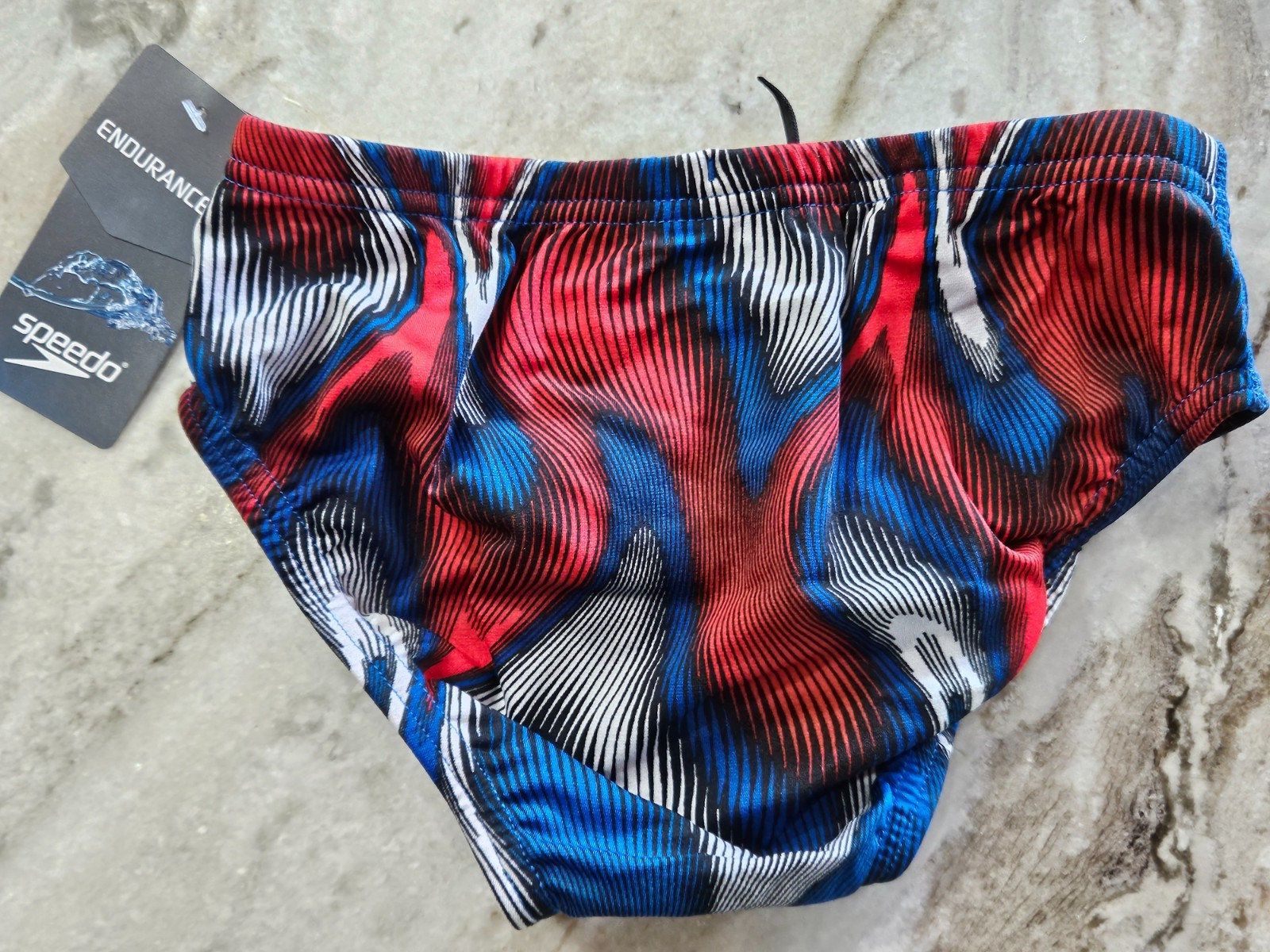 Speedo Competitive Endurance+ Red, White, Blue Swim Brief – Size 26 – FREE SHIP