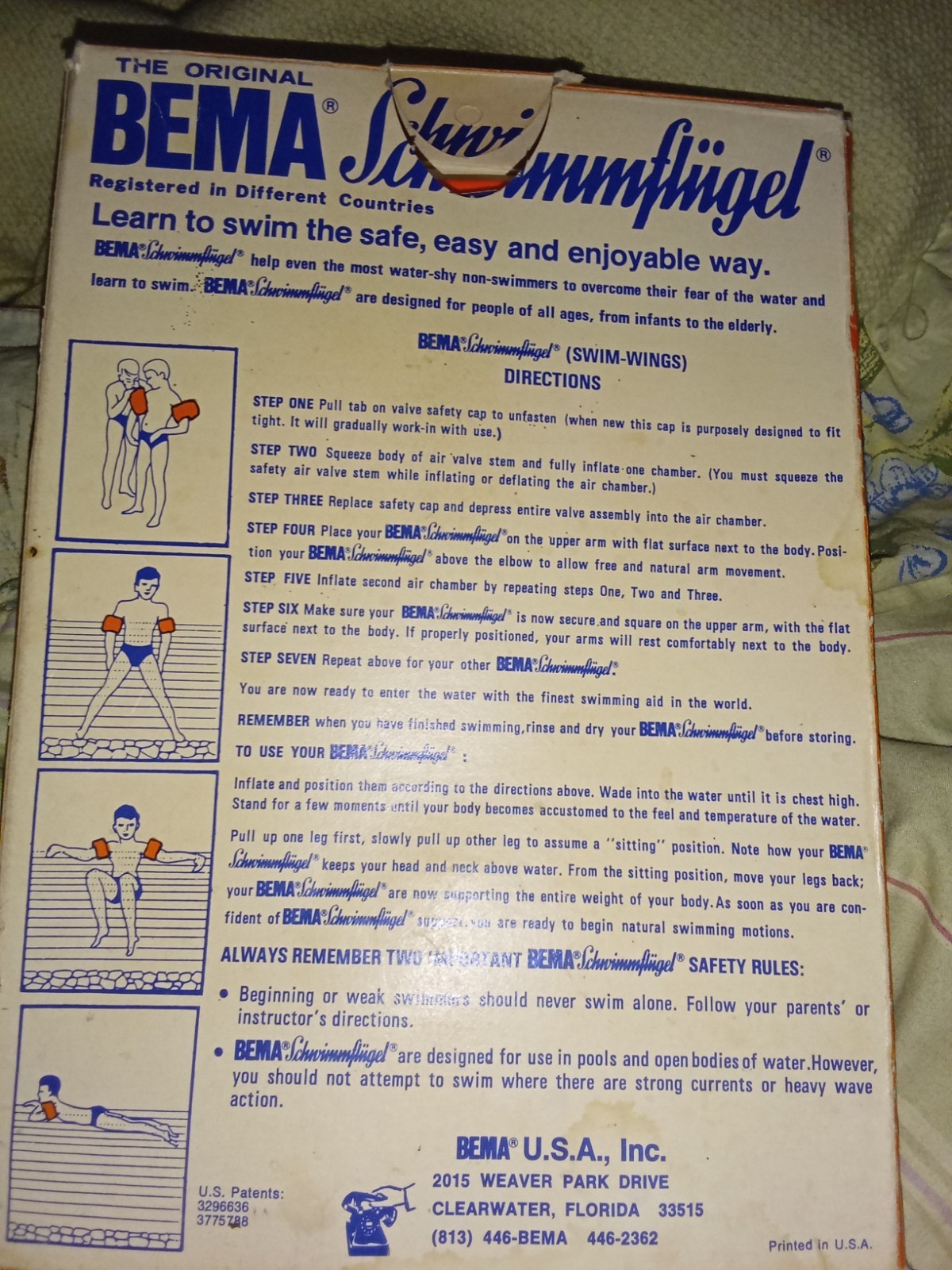 vintage bema original schwimmfliigel floaties