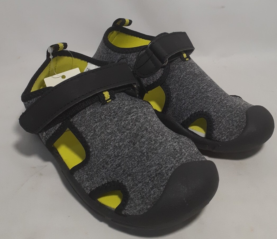 Wave Zone Boy’s Gray, Green Water Shoes Beach & Water Parks, Size 10