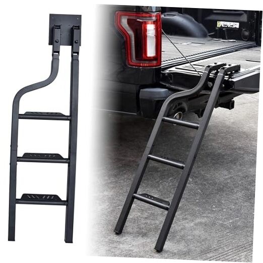Foldable Pickup Truck Tailgate Ladder, 42″ Heavy Duty Universal Folding