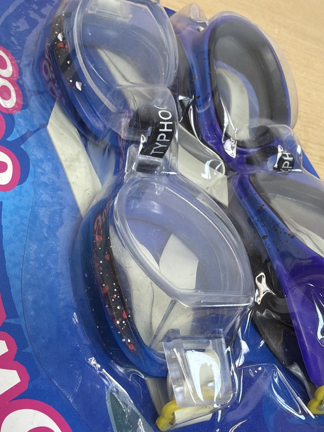 Deluxe Swim Goggles 2 Pack Kids Youth Swimming Goggles Blue Purple New Sealed