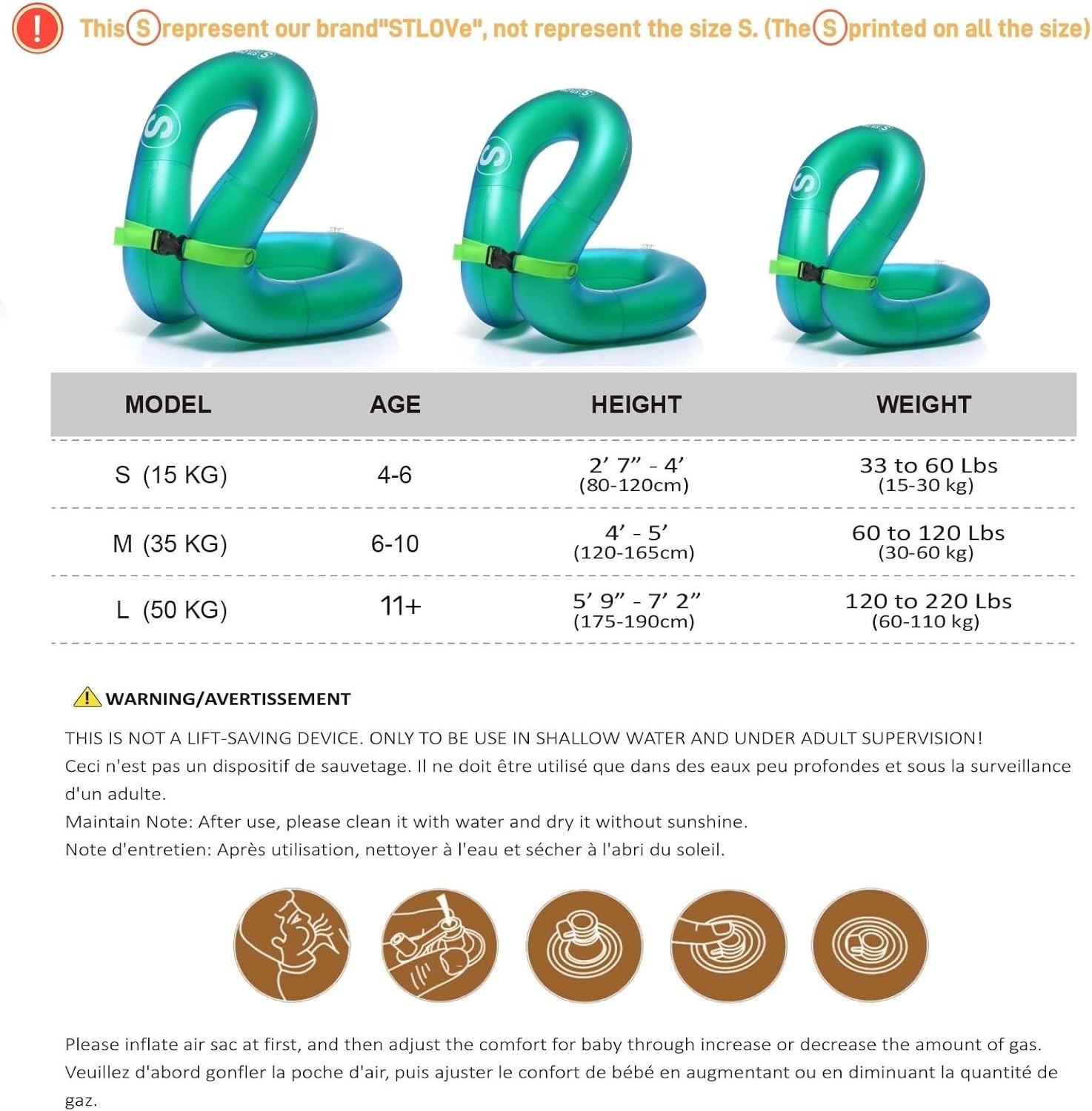 Inflatable Swim Vest for Teens & Adults – Lightweight Buoyancy Aid in Green-l