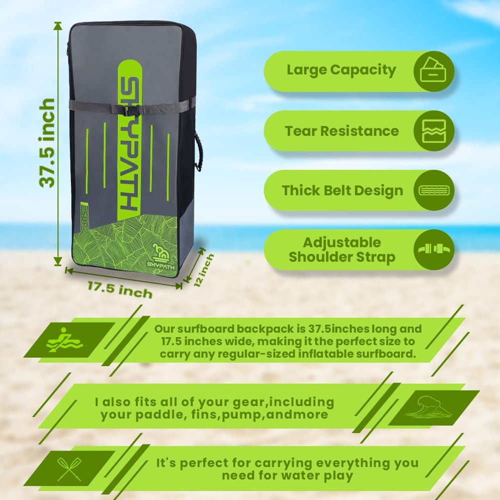 Inflatable Paddle Board Backpack Bag for Easy Transport