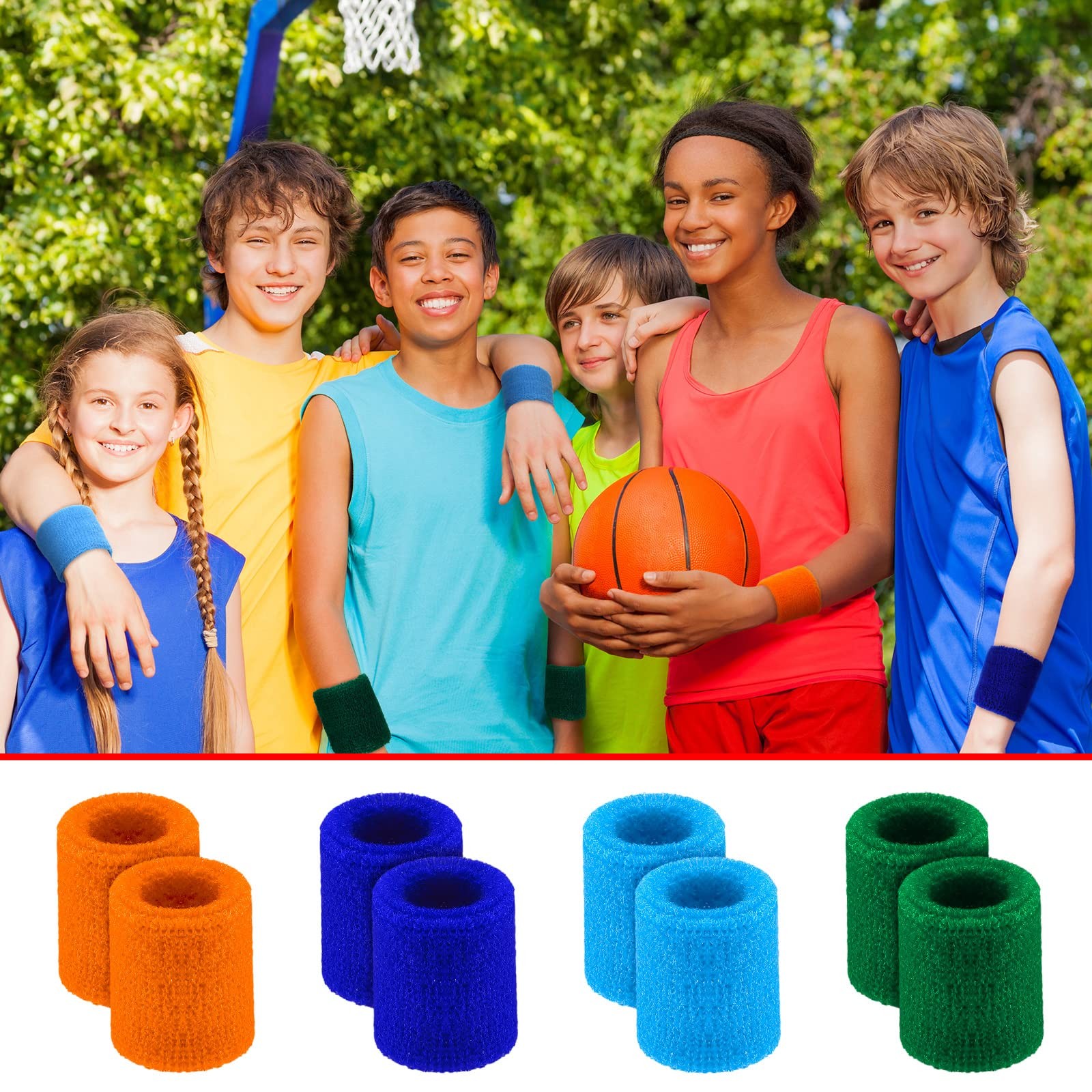 Hungdao Kids Wristbands about 6.5 x 6 cm/ 2.56 x 2.36″, Fresh Colors