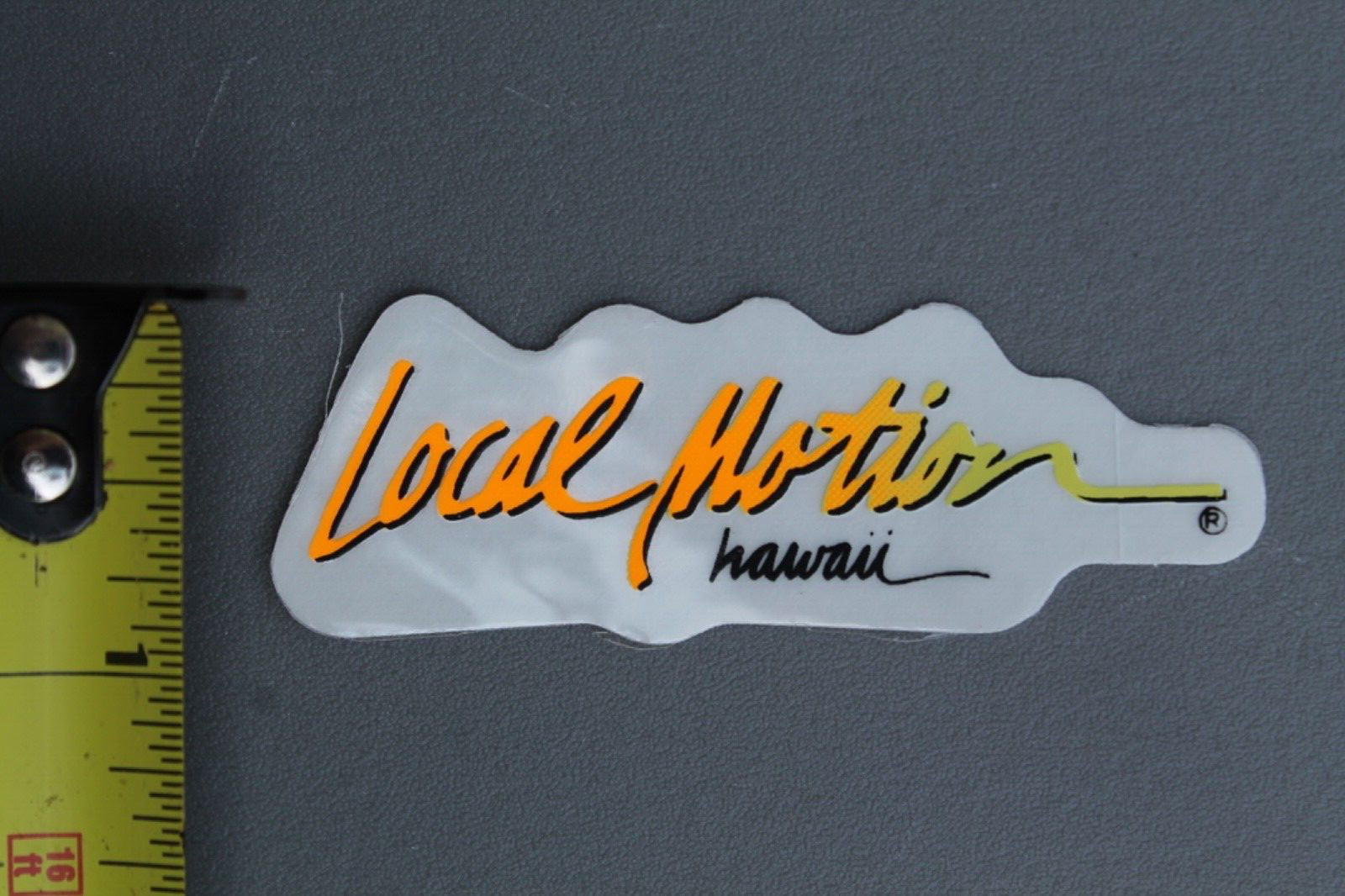 LOCAL MOTION Hawaii Surfboards Neon Orange OG 80’s LM1A Vintage Surfing STICKER