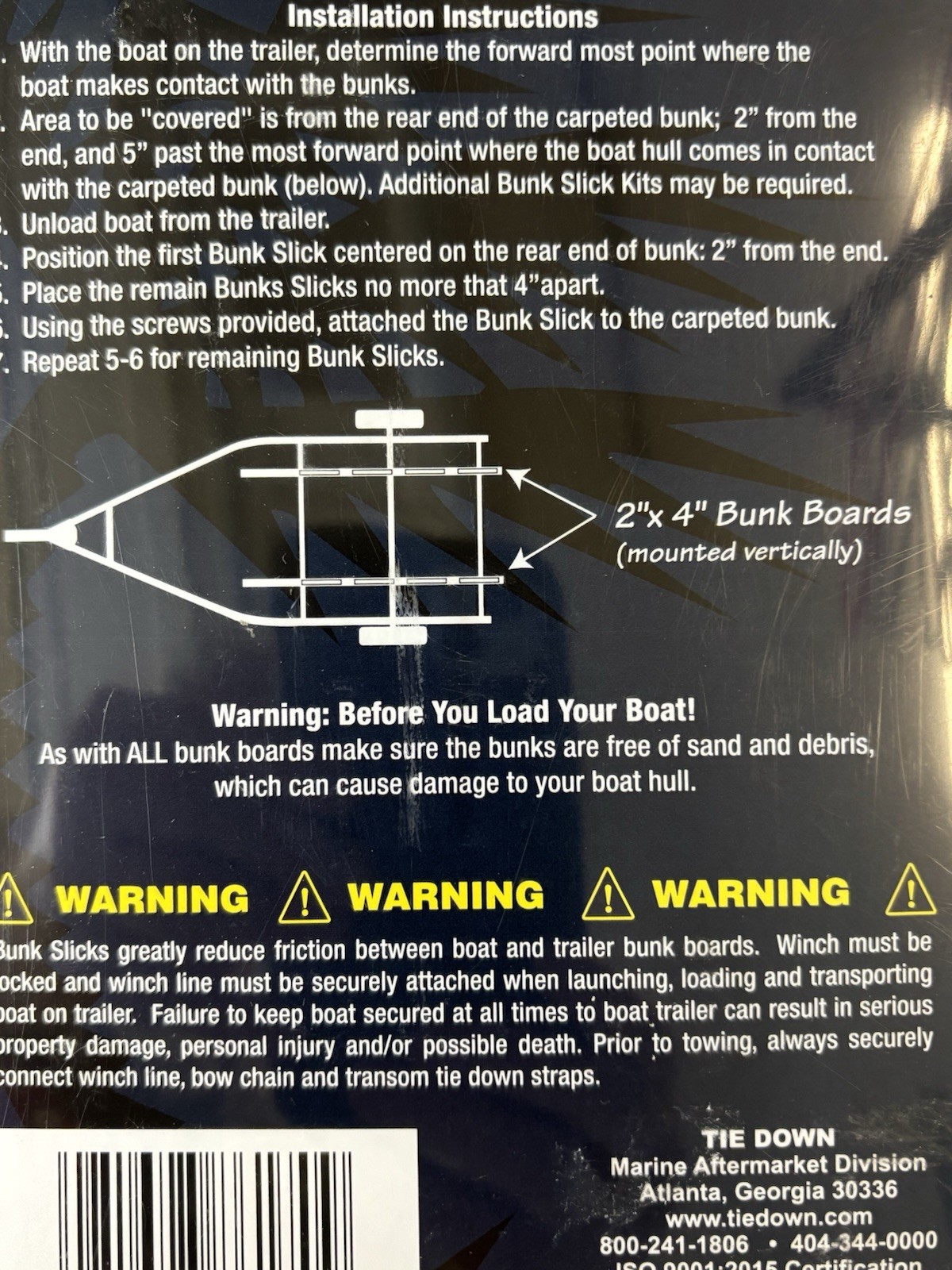 Tie Down Boat Trailer Bunk Slicks 1-3/4″ x 17″ Black Pack of 8
