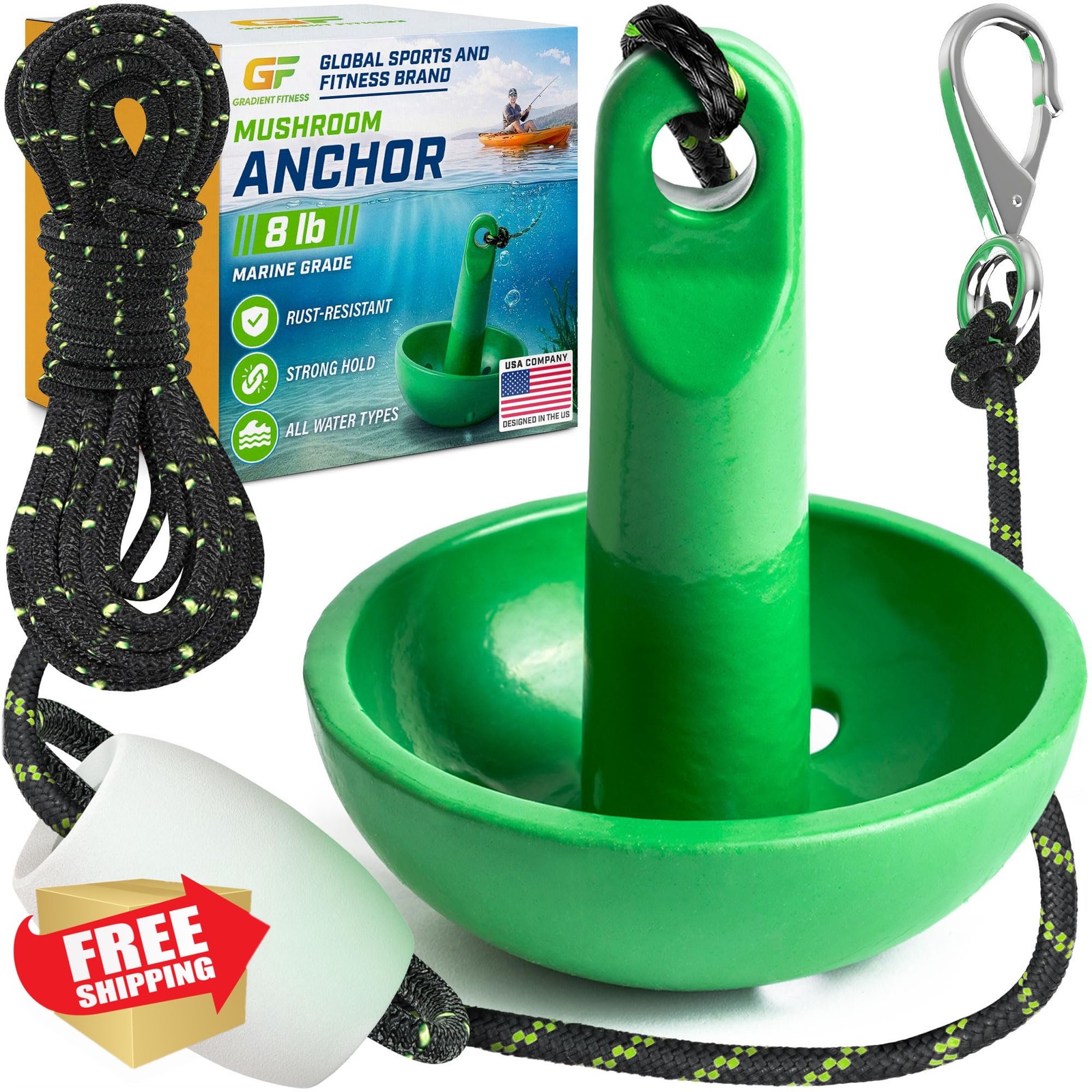 Gradient Fitness 8 lb Mushroom Boat Anchor