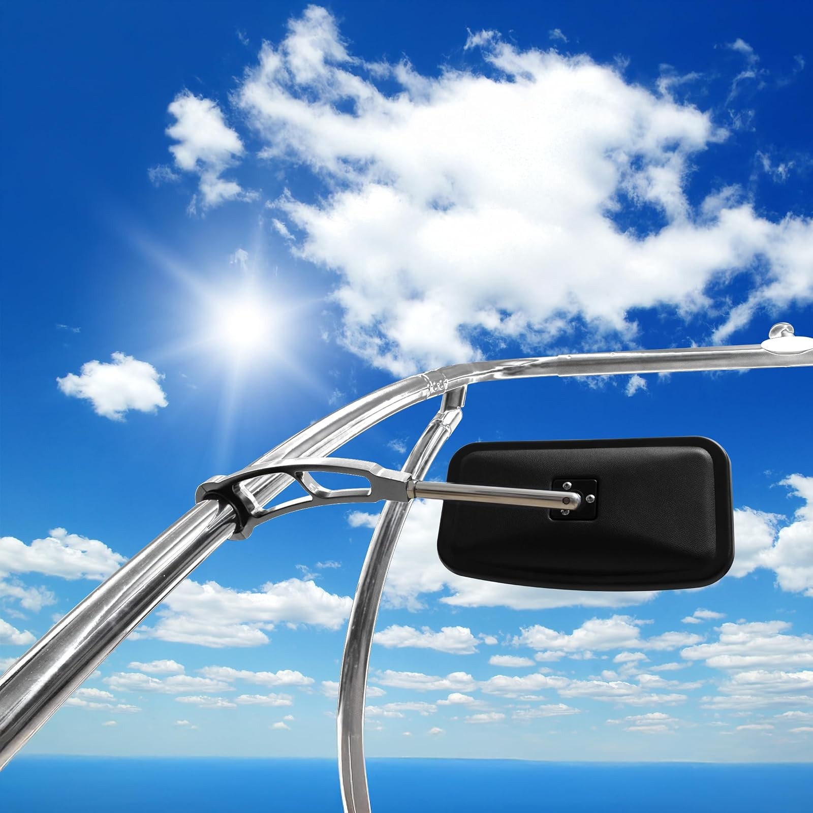 Wakeboard Tower Mirror Chrome 7×13 Convex 360 Arm