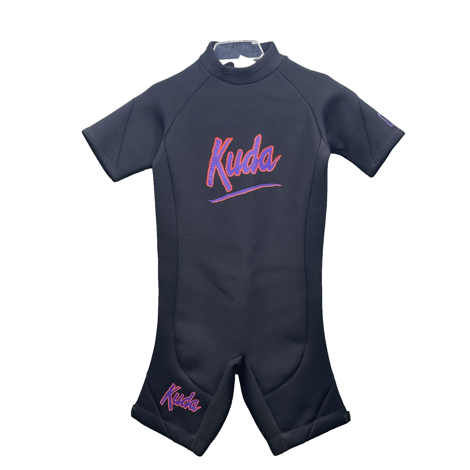 Vintage Kuda Neoprene Wetsuit Womens Medium Black Purple Shorty Springsuit EEC