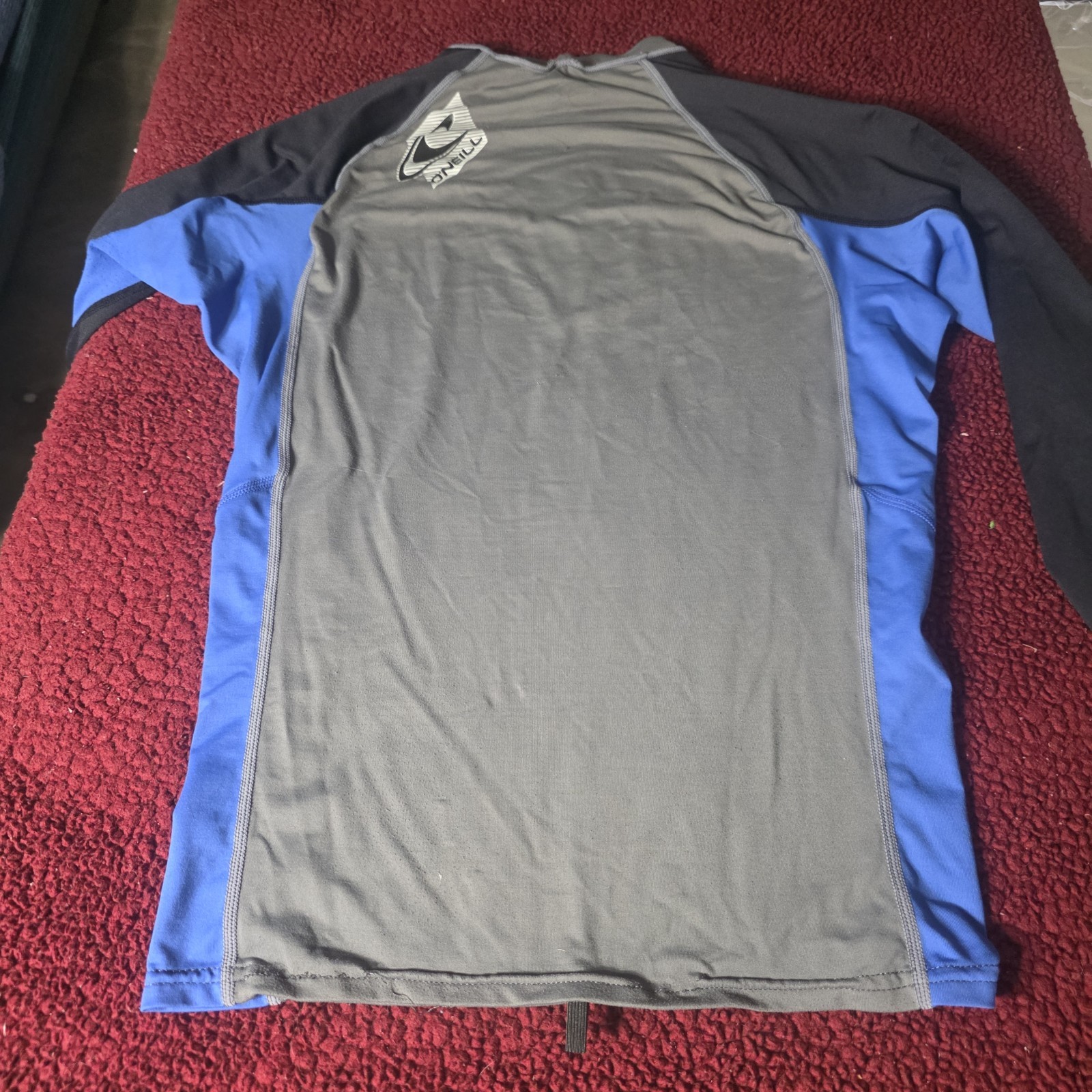 O’Neill Rash Guard Men’s X-Large Gray Blue Black Long Sleeve Surf Shirt