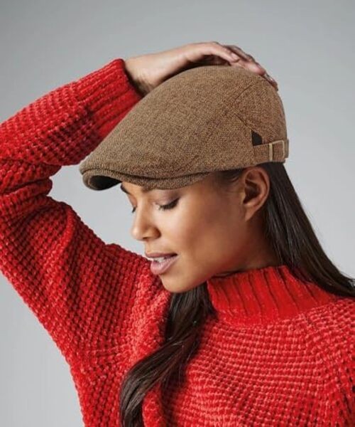 DIYDECAL Mens Flat Cap Newsboy Cap Adjustable Ivy Driving One Size Coffee