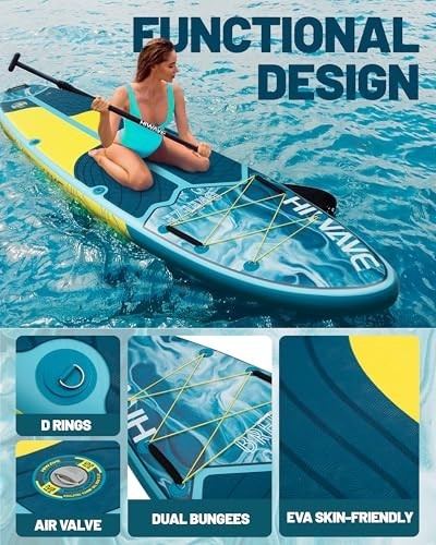 Inflatable Stand Up Paddle Board 11ft 34in 6in 420lb Capacity with Pump and
