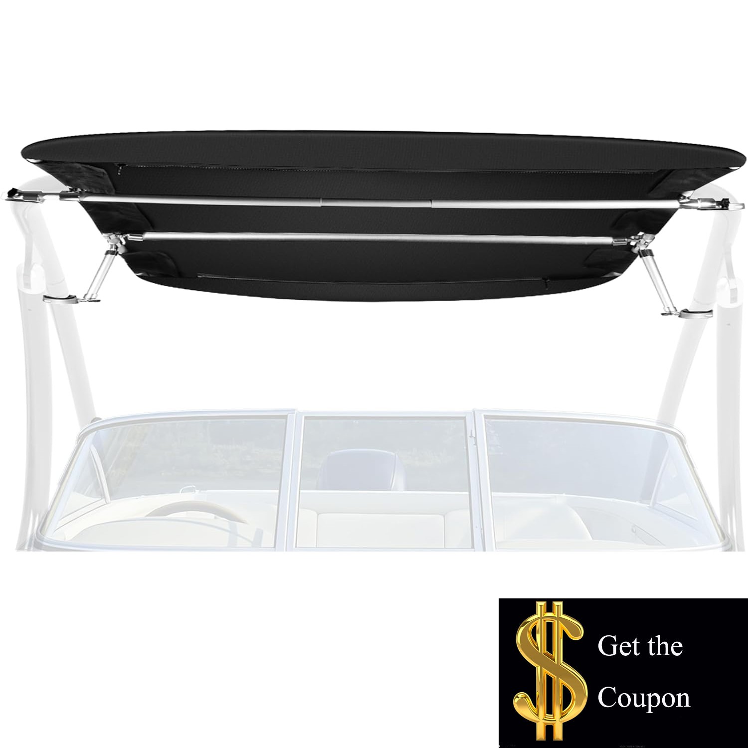 60″x52″ Front Mount Universal Wakeboard Tower Bimini Top Shade Canopy Wake Board