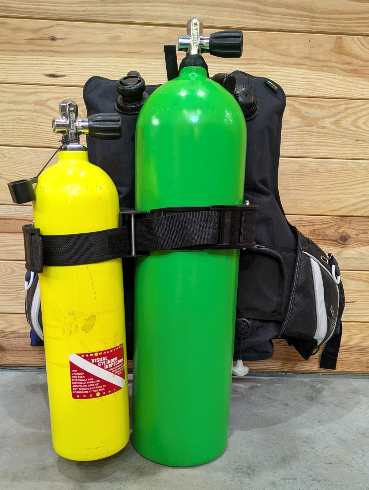 Scuba Dive Pony Bottle Tank Mount Holder Mounting Bracket Spare Air Cylinder