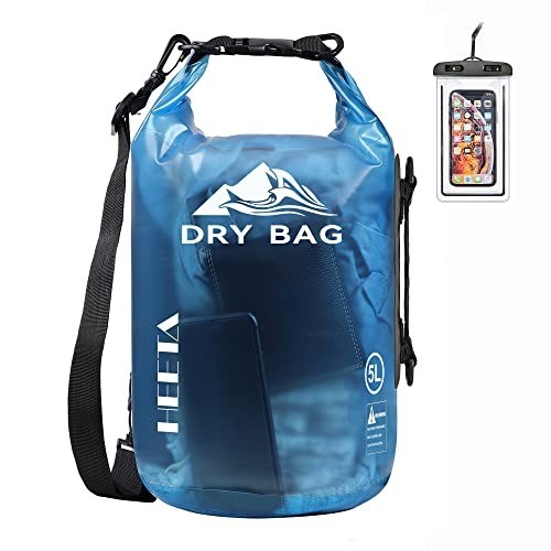 Durable 10L Waterproof Dry Bag Backpack with Phone Case for Swimming & Hiking