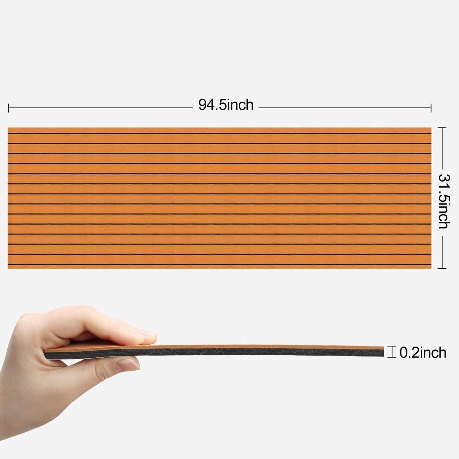 WOOWAVE EVA Foam Boat Flooring Decking Sheet Marine Mat Non-Slip and Self-Adh…