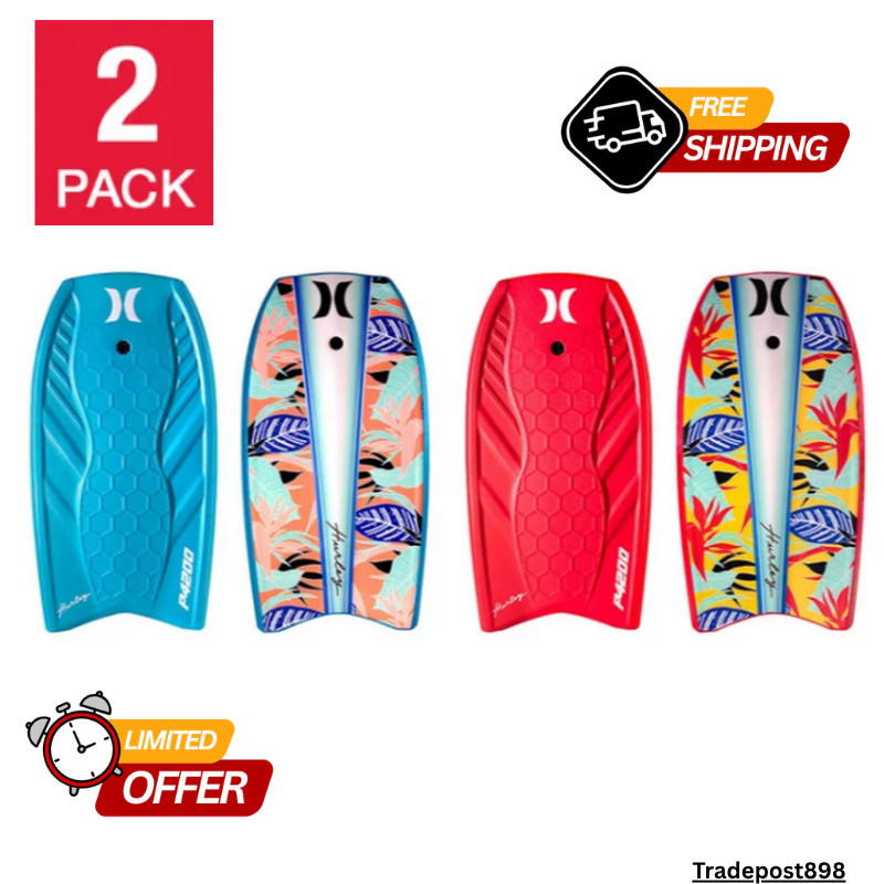 2-Pack Hurley Phantom Bodyboard, 42.5”, Surfing, Surf Glider, Outdoor Sports NEW