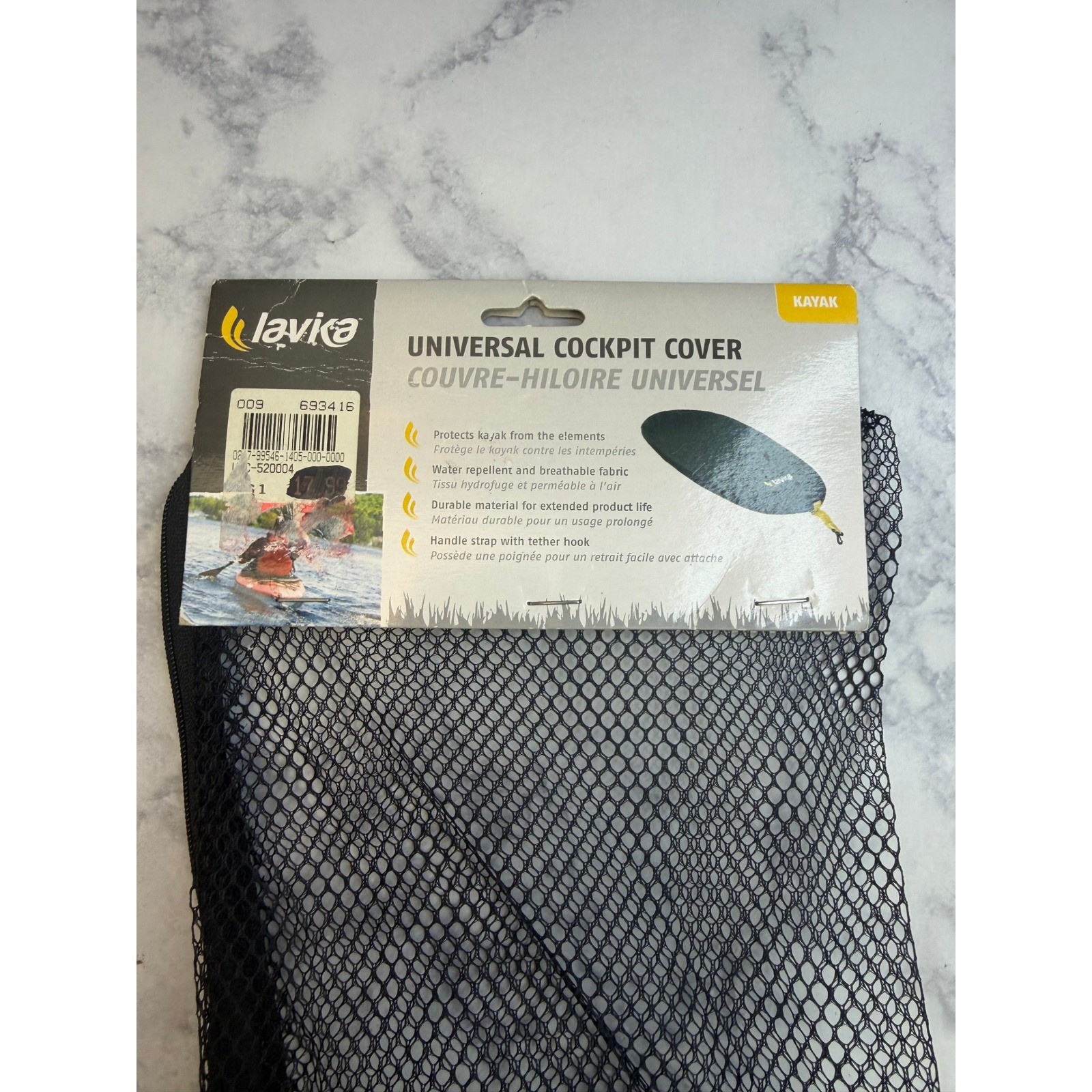 Lavika Universal Kayak Cockpit Cover Black PS1404 Water Repellent Breathable