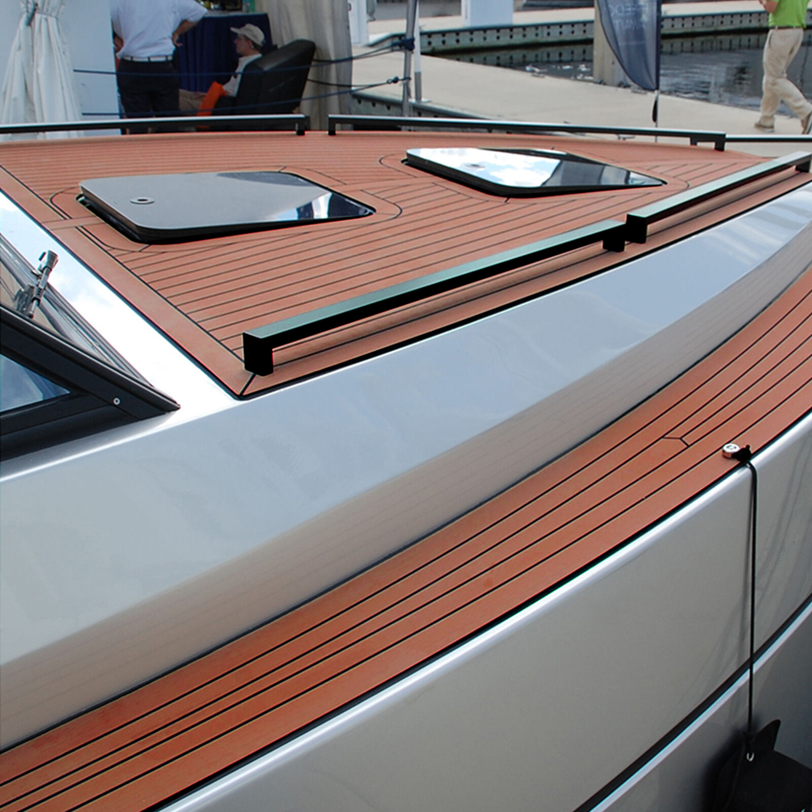 94.5″ X 35.4″ EVA Foam Boat Decking Sheet Mat Faux Teak Marine Yacht Flooring