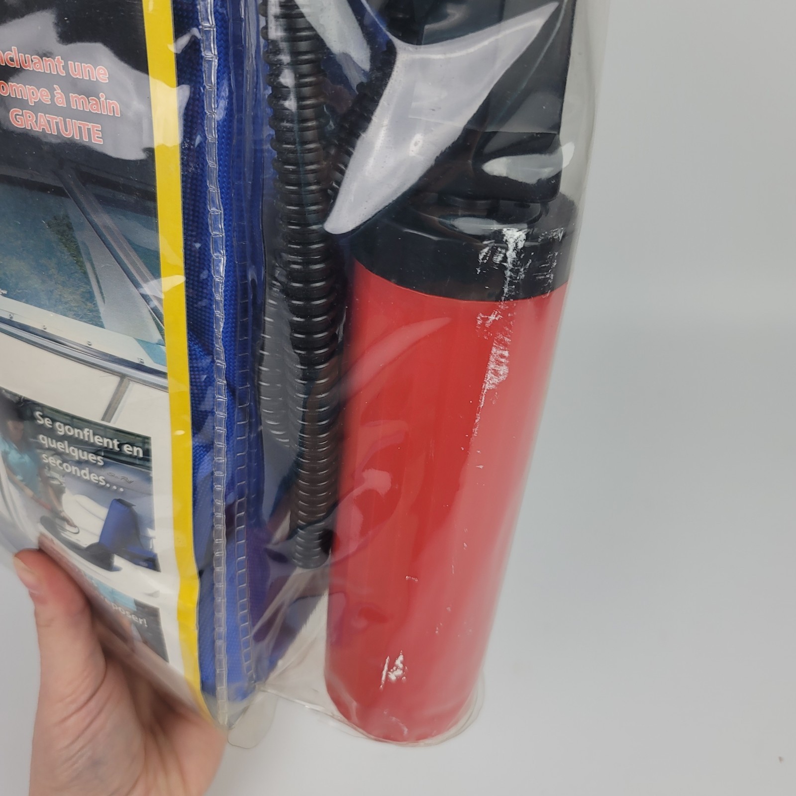 Stowaway Inflatable Deflatable Boat Fender Bumper w/ Pump [2 – 8”x 24″] NOS