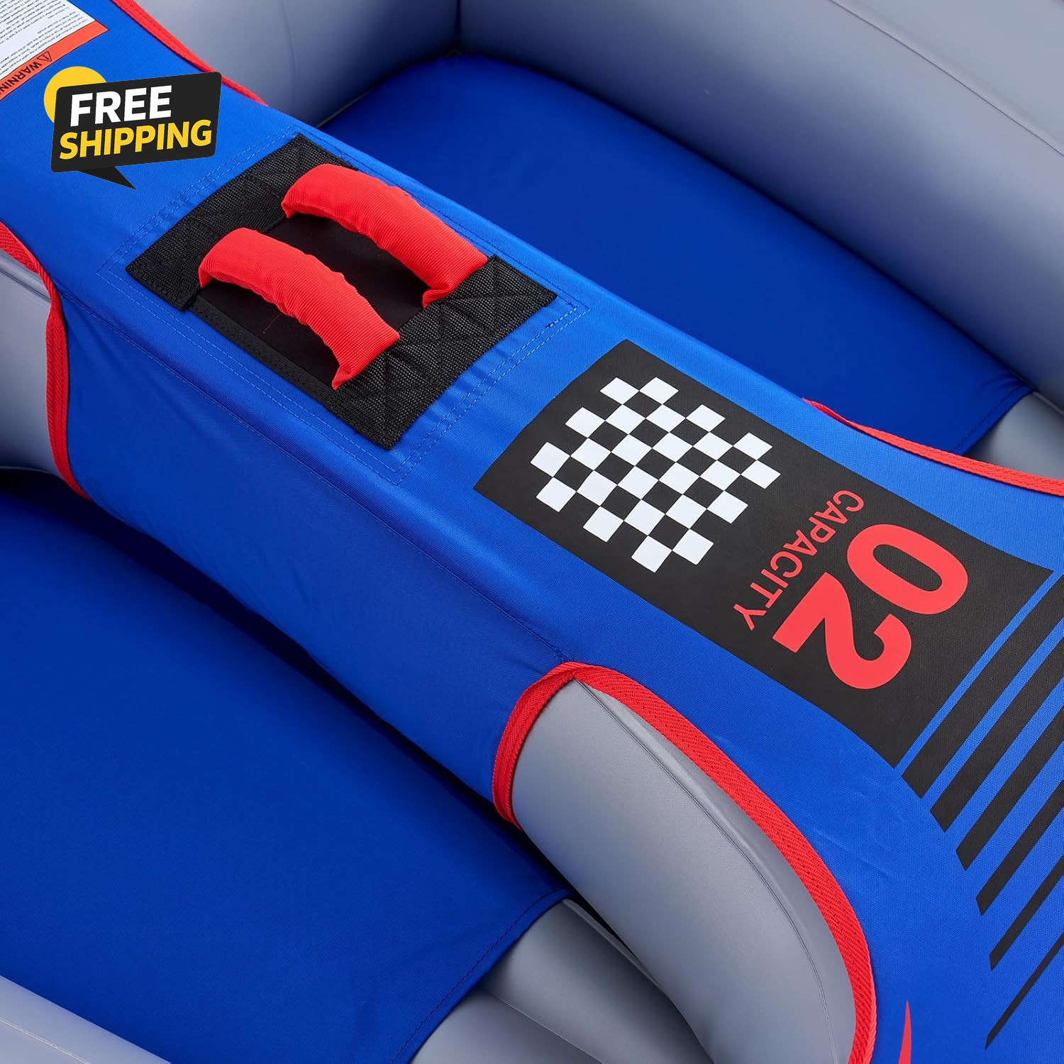 2 Person Towable Tube Boat Inflatable Towable Water Tube Lake Ocean 65x60in