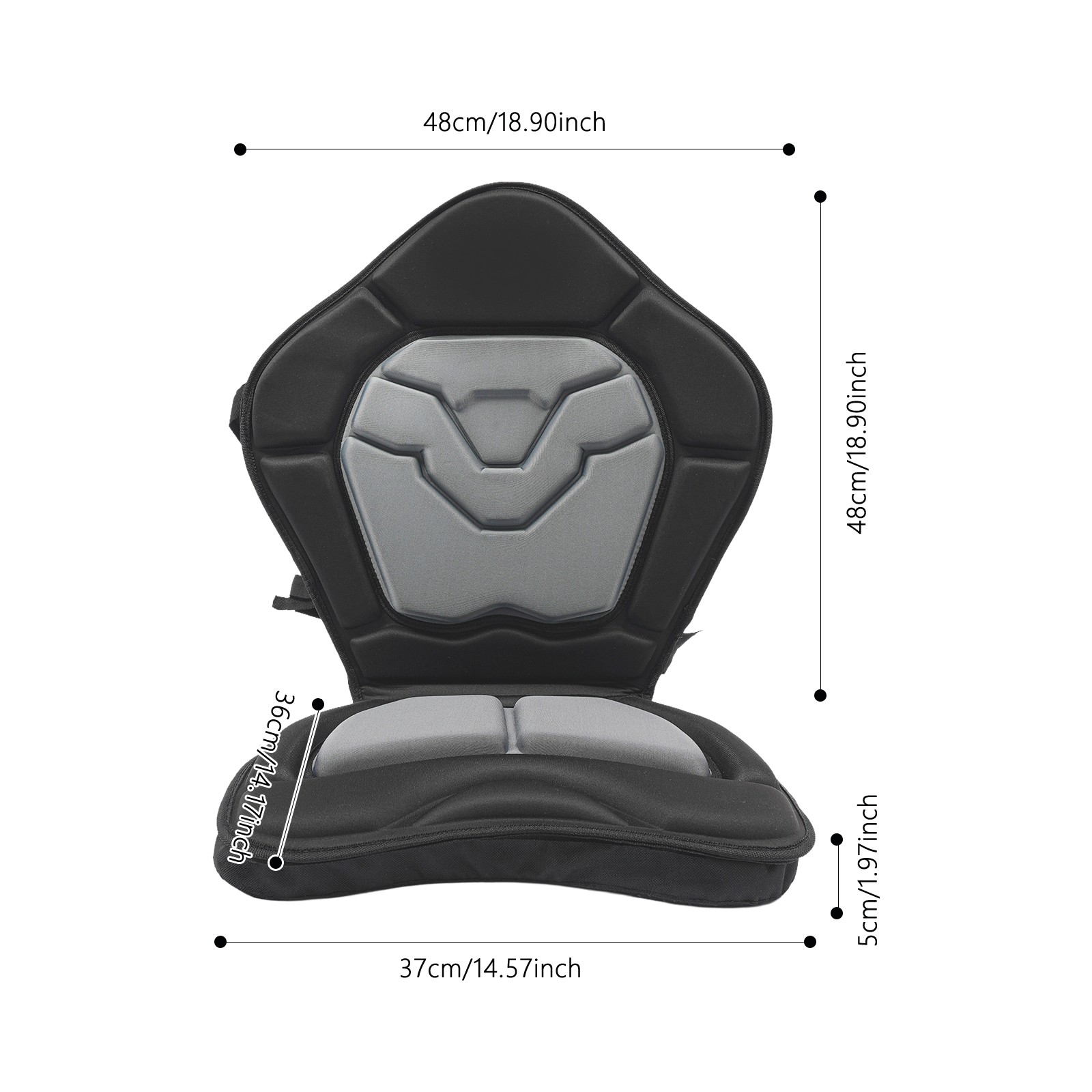 EVA 50mm-thick Kayak Ergonomic Cushion Seat with water-repellent Storage Bag