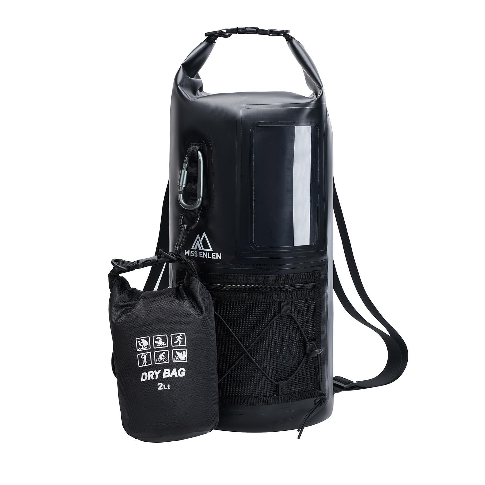 Waterproof Dry Bag 500D PVC Roll Top Dry Sack with 3 Carrying Ways, Lightweig…