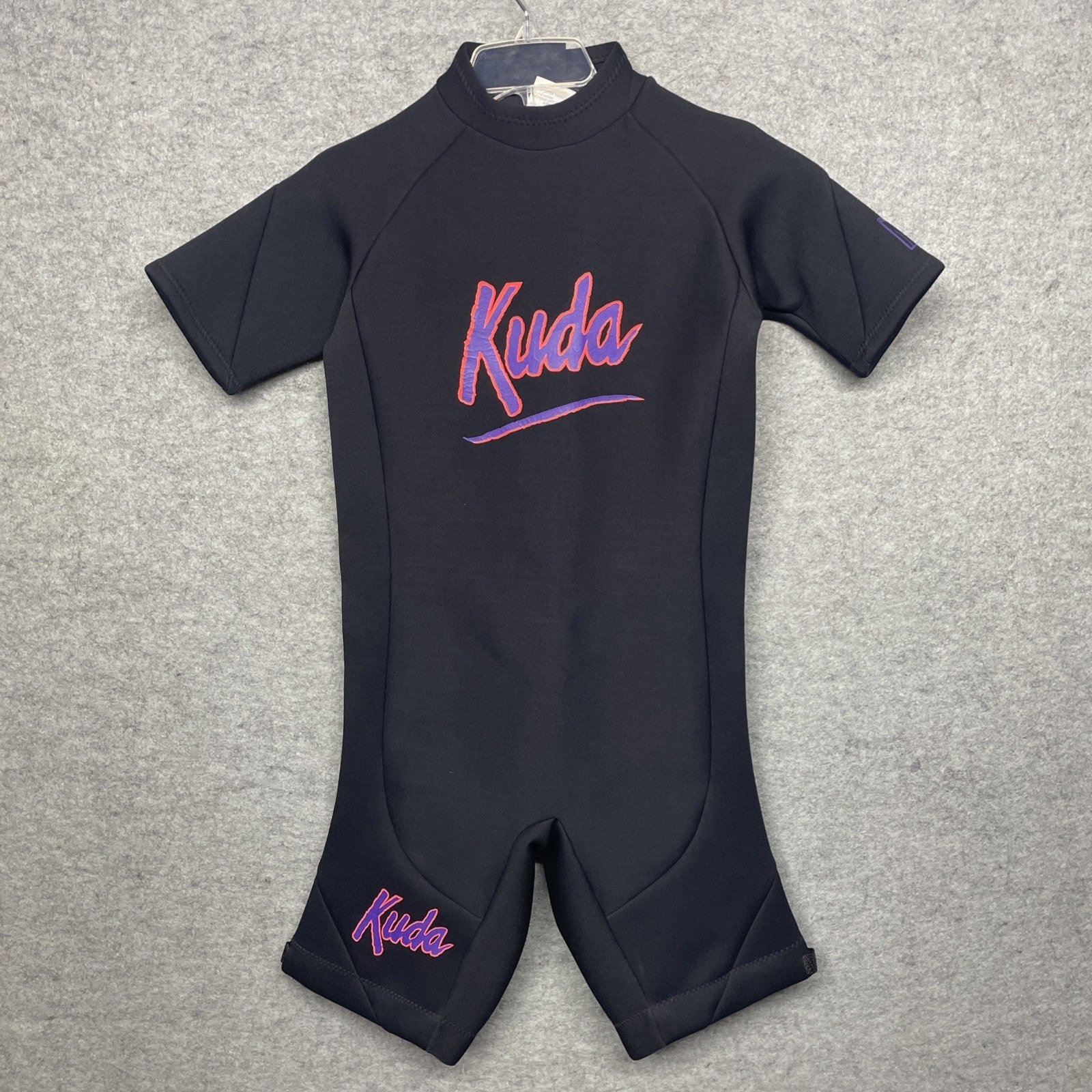 Vintage Kuda Neoprene Wetsuit Womens Medium Black Purple Shorty Springsuit EEC