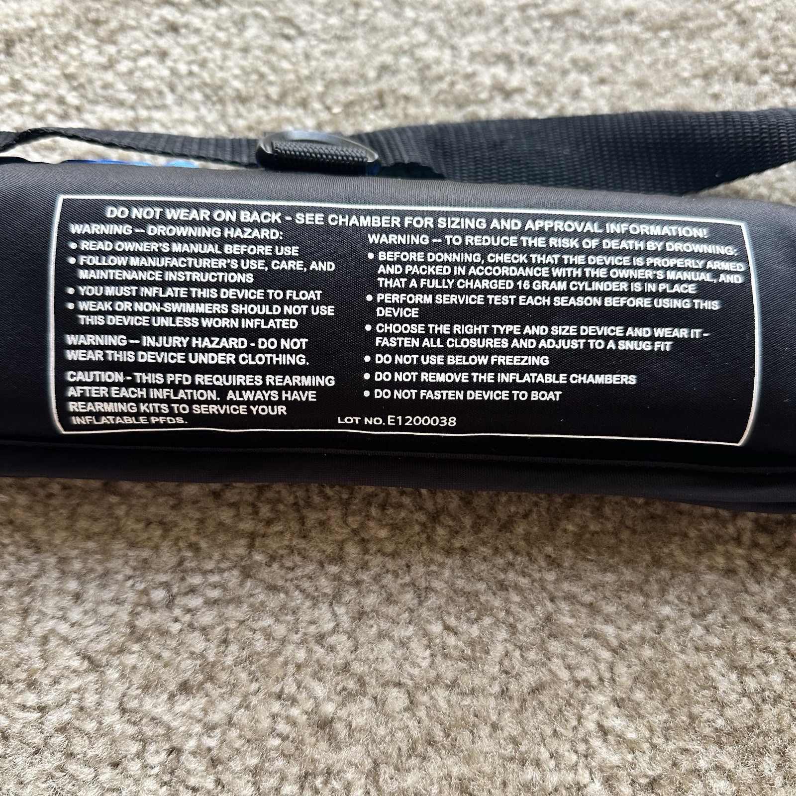 Havasu Manual Inflatable Belt Pack Life Jacket USCG Approved Adult 16G PFD CO2