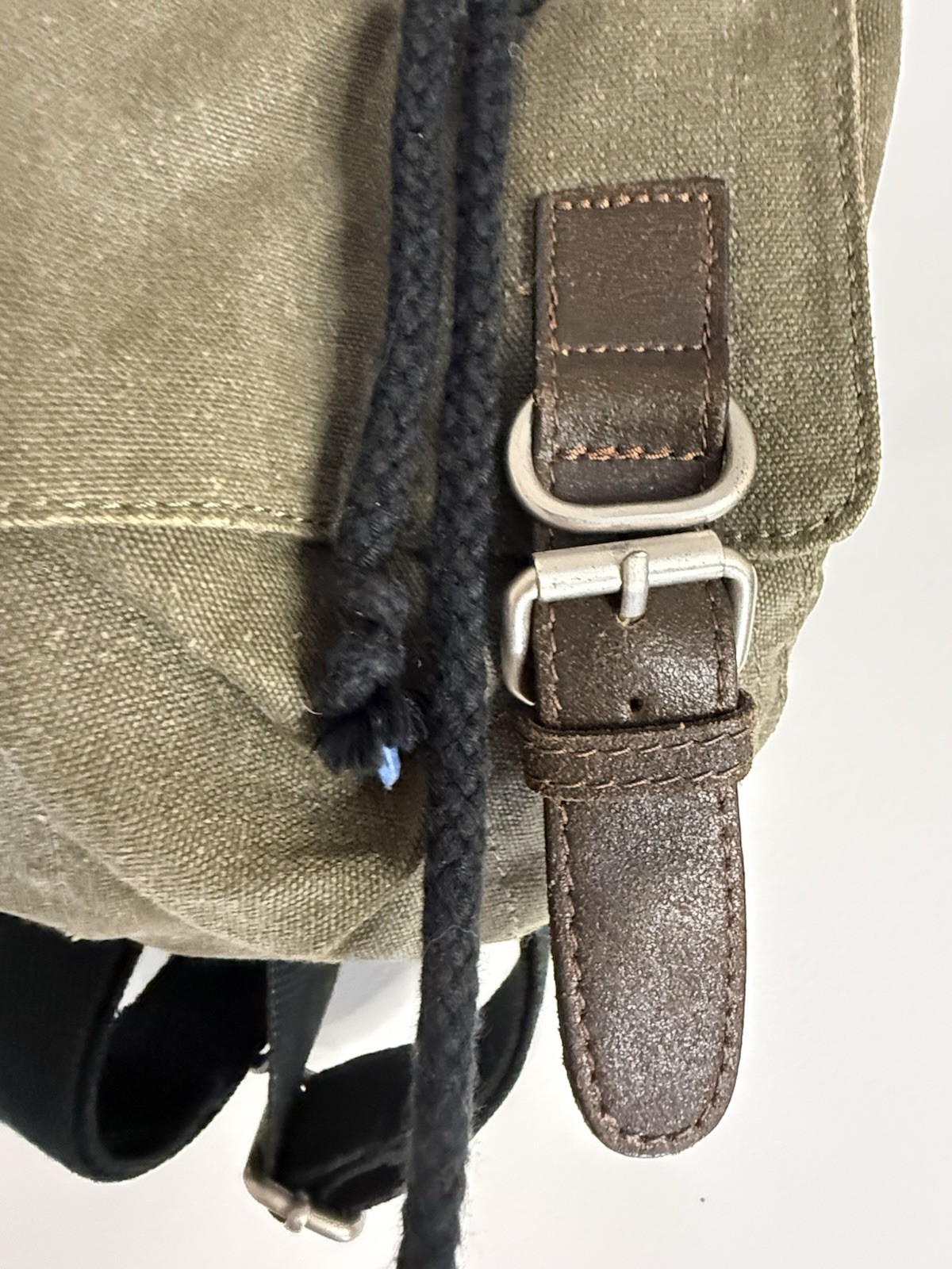 ✿ PURE Hemp Canvas Backpack Small Army Green Boho Rucksack Eco Hemp Bag