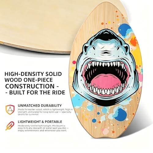 Skimboard 35 inch Skim Board for Kids Adults Yellow