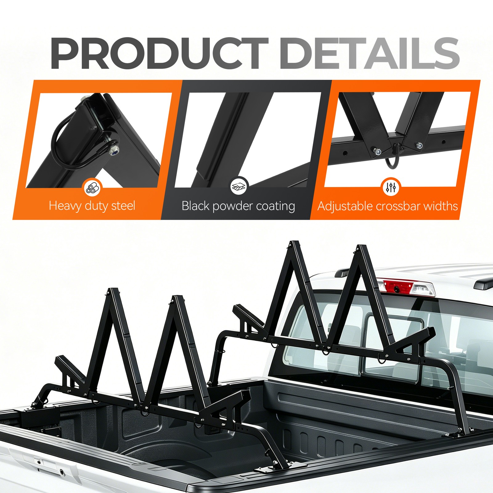 150lb Steel Adjustable Pick Up Truck Bed Ladder Rack Carrier For Kayak SUP
