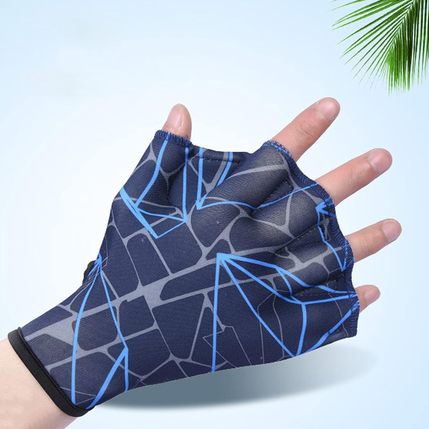 Nylon Swimming Gloves Aquatic Swimming Webbed Gloves Water Training Hand Webbed
