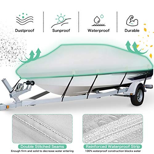 Boat Cover Heavy Duty 1200D 20-22ft V Hull Runabout