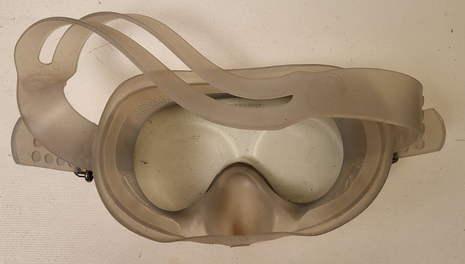 Vintage Scubapro Chrome & Tempered Glass Pro Scuba Snorkel Diving Goggles w/Box