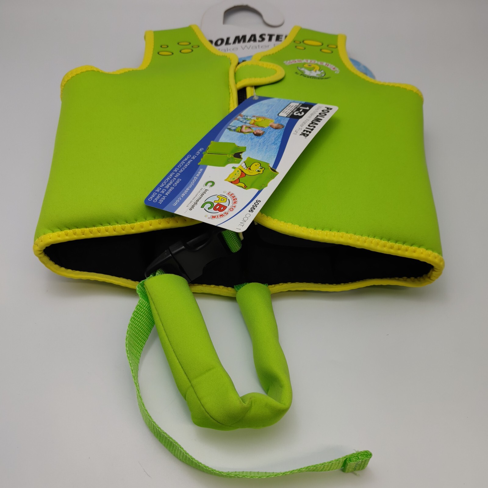 Kid’s Swim Vest Dino Theme Learn To Swim Ages 1-3 Zip Close By Pool Master