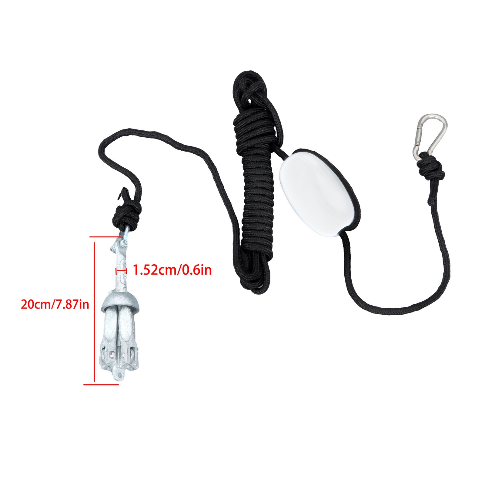 1.5 3.3 5.5 7.1lb 2-Pack Folding Anchor Set For Small Boats Canoe Paddle Boards