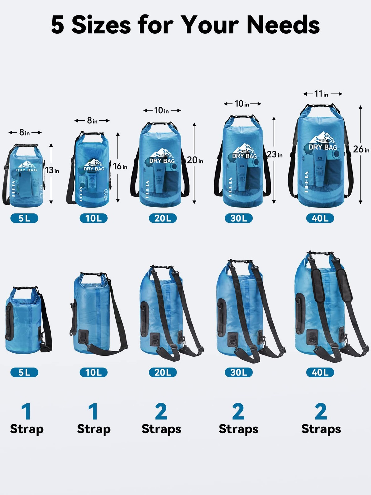 Dry Bag Waterproof for Women Men, Roll Top Lightweight Dry Storage Bag Backpa…