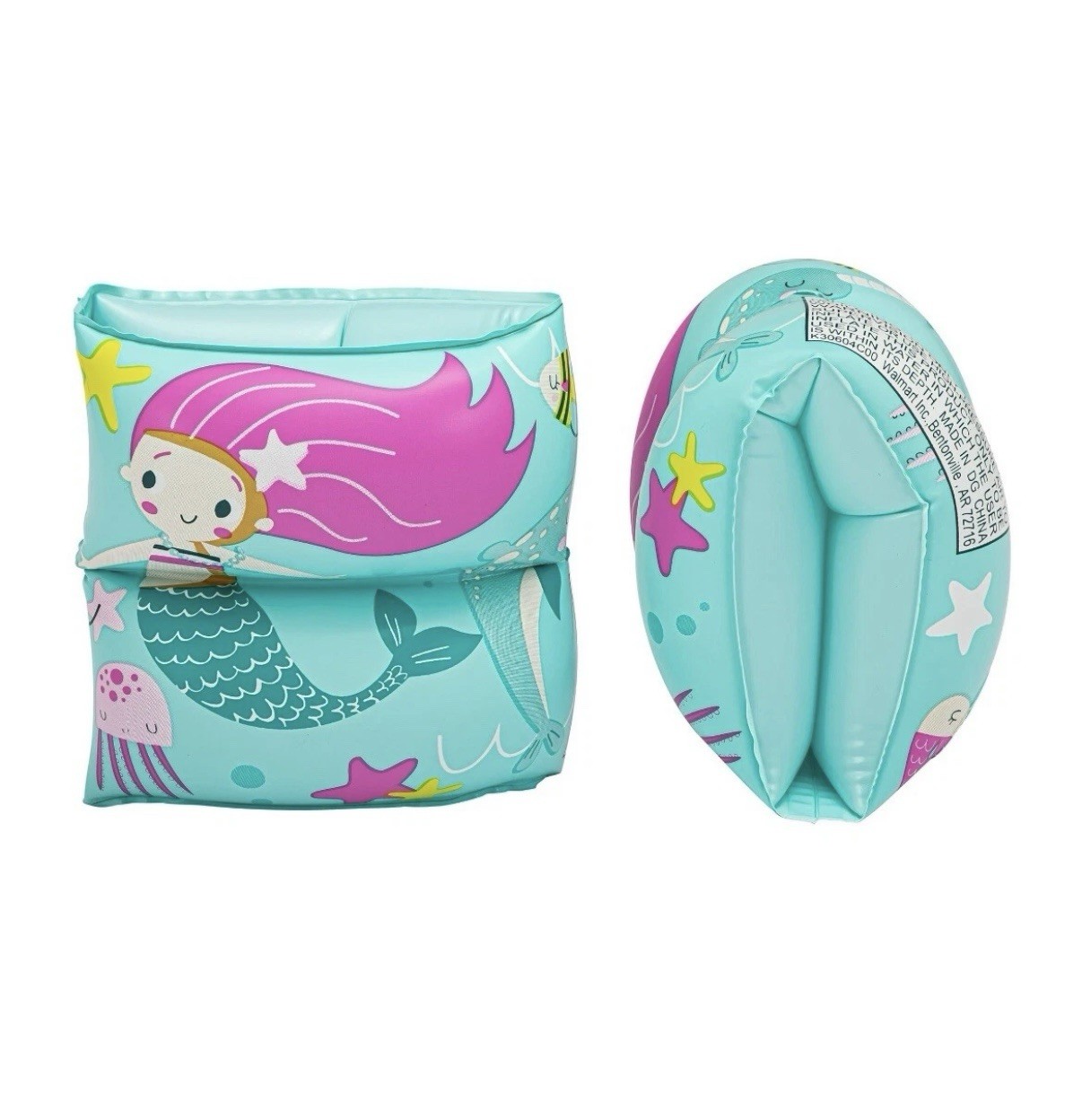 Inflatable Arm Bands Training Aid 3-6 Toddler Swim floaties girl mermaid Pool